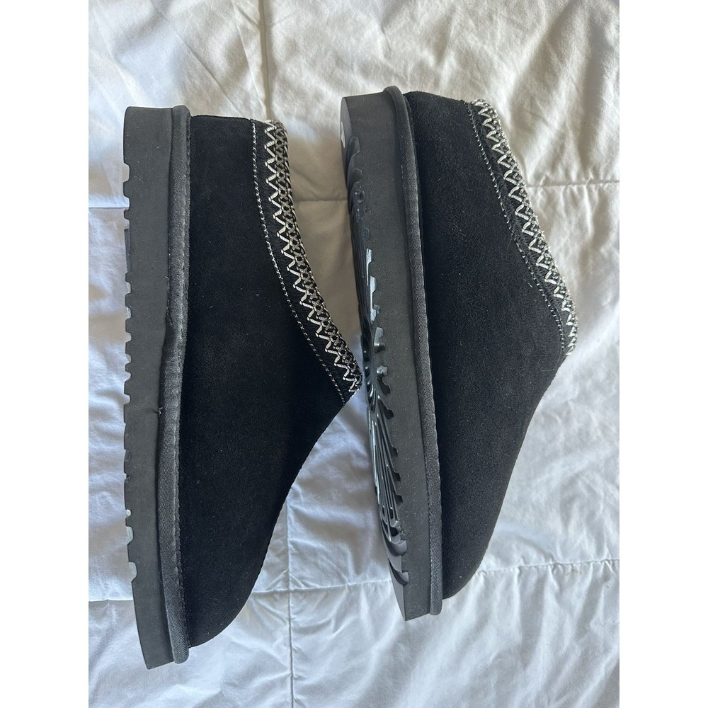 Women’s Black Suede Cozy Clogs Slip-On Slipper Shoes Size 9 - Picture 6 of 7